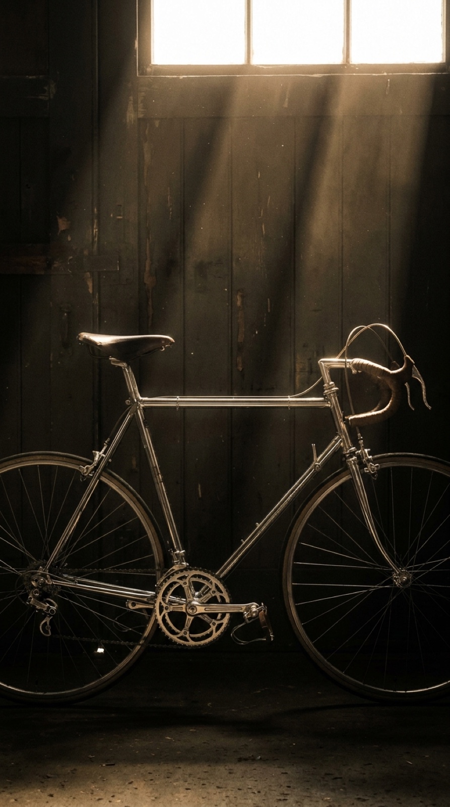 Ein klassisches Rennrad in der Werkstatt